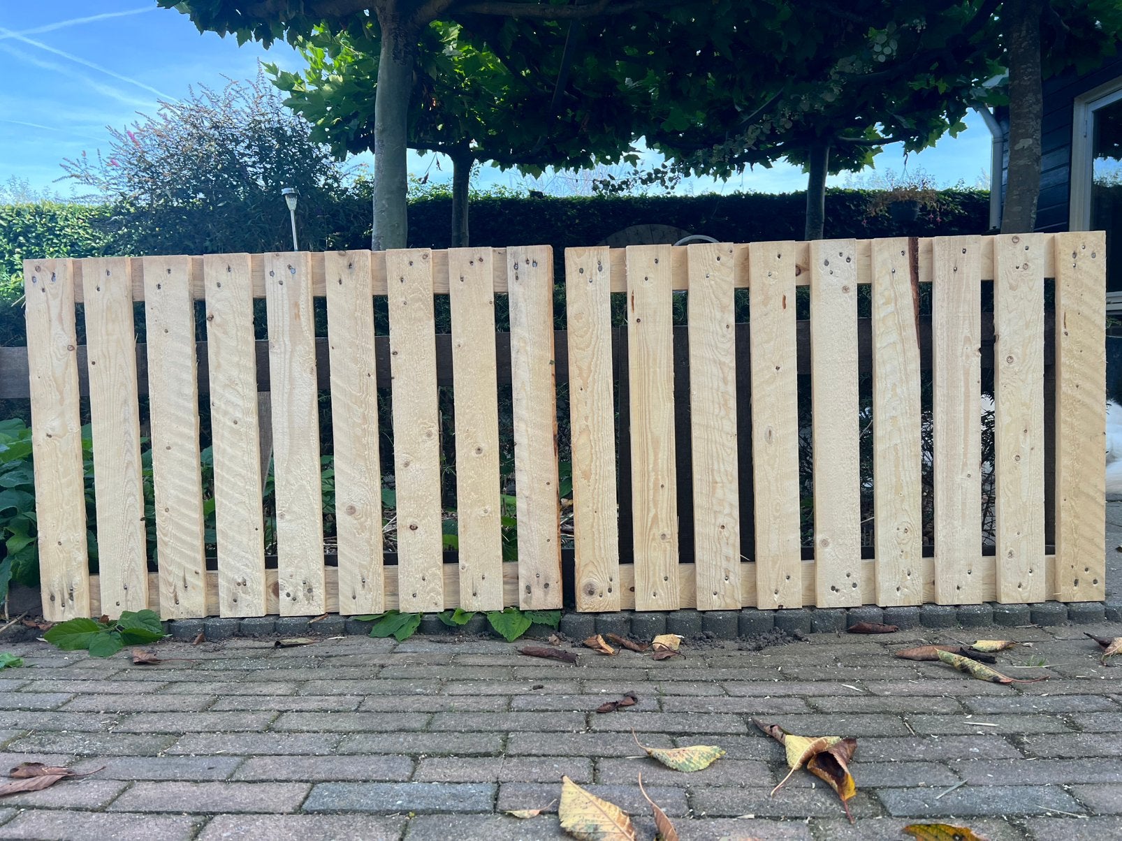 Goedkope Stevige houten tuinhekjes 92x64cm, Ophalen, Nieuw, Hout, Tuinhek