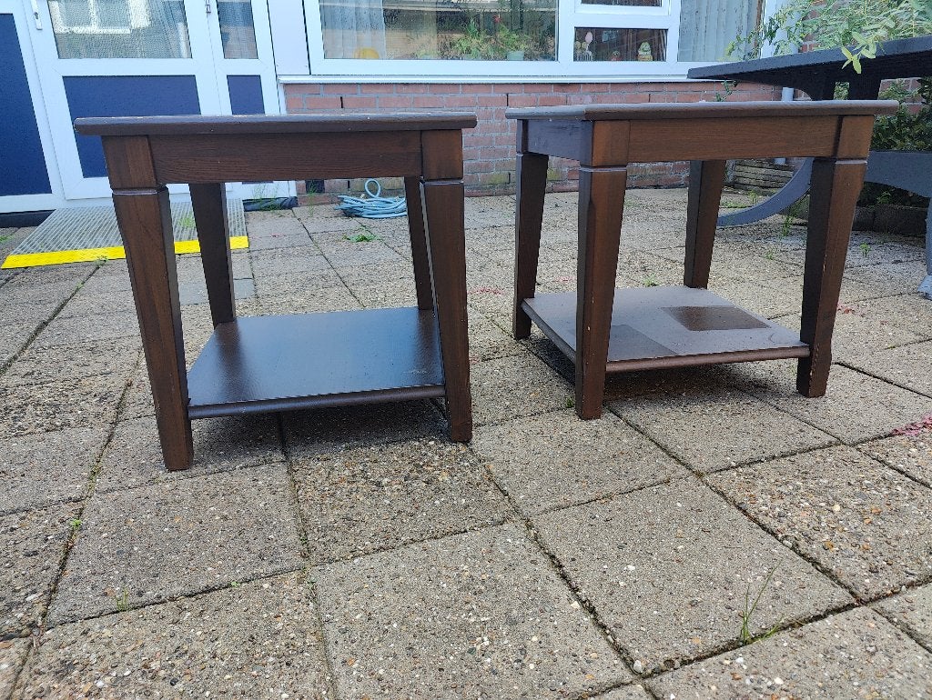 Bijzettafel aangeboden, Minder dan 55 cm, Gebruikt, Vierkant, Old fasion