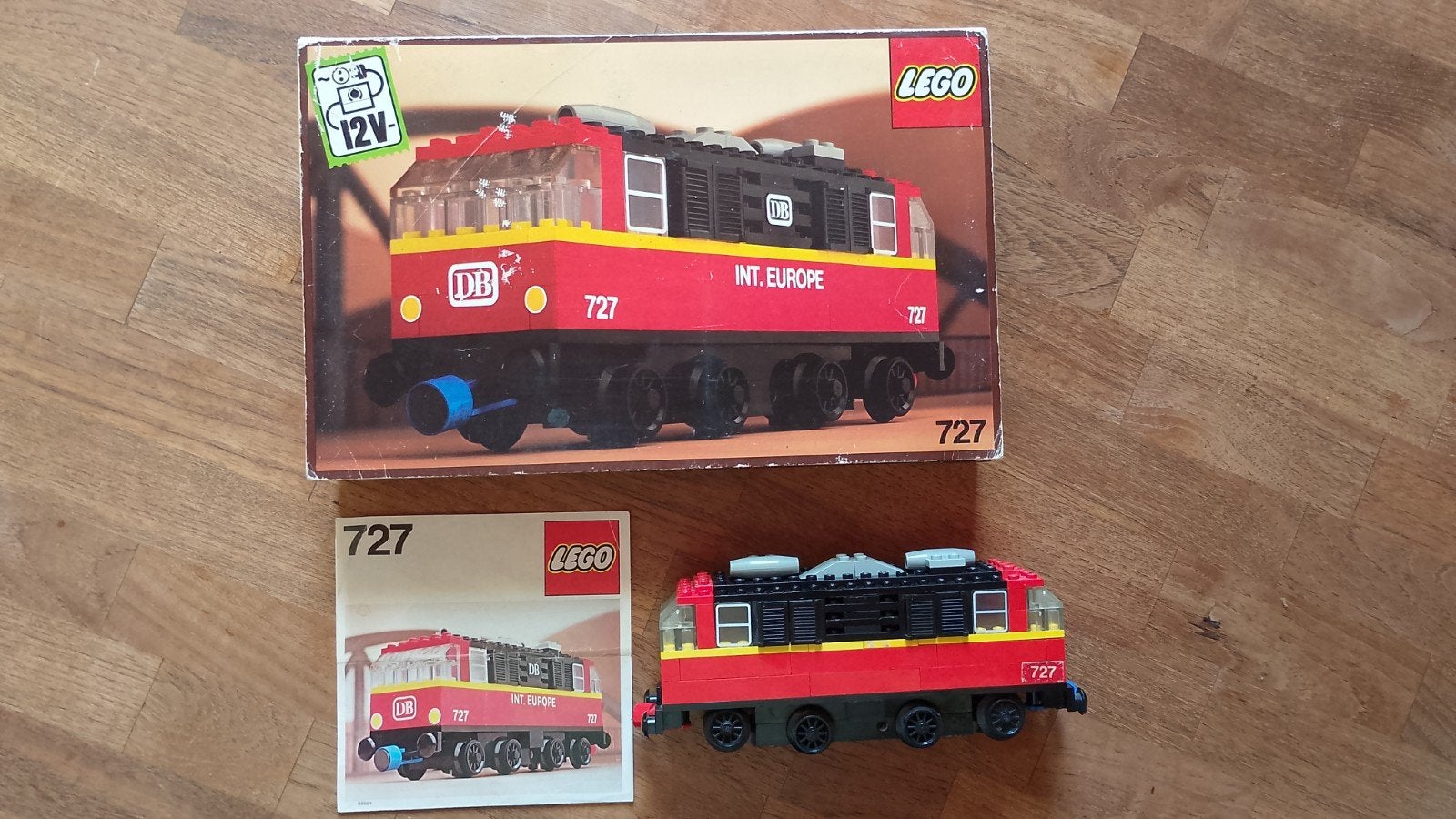 Lego Trein 727 12V met doos en instructieboekje, Kinderen en Baby's, Compleet, Gebruikt, Overige thema's, Lego