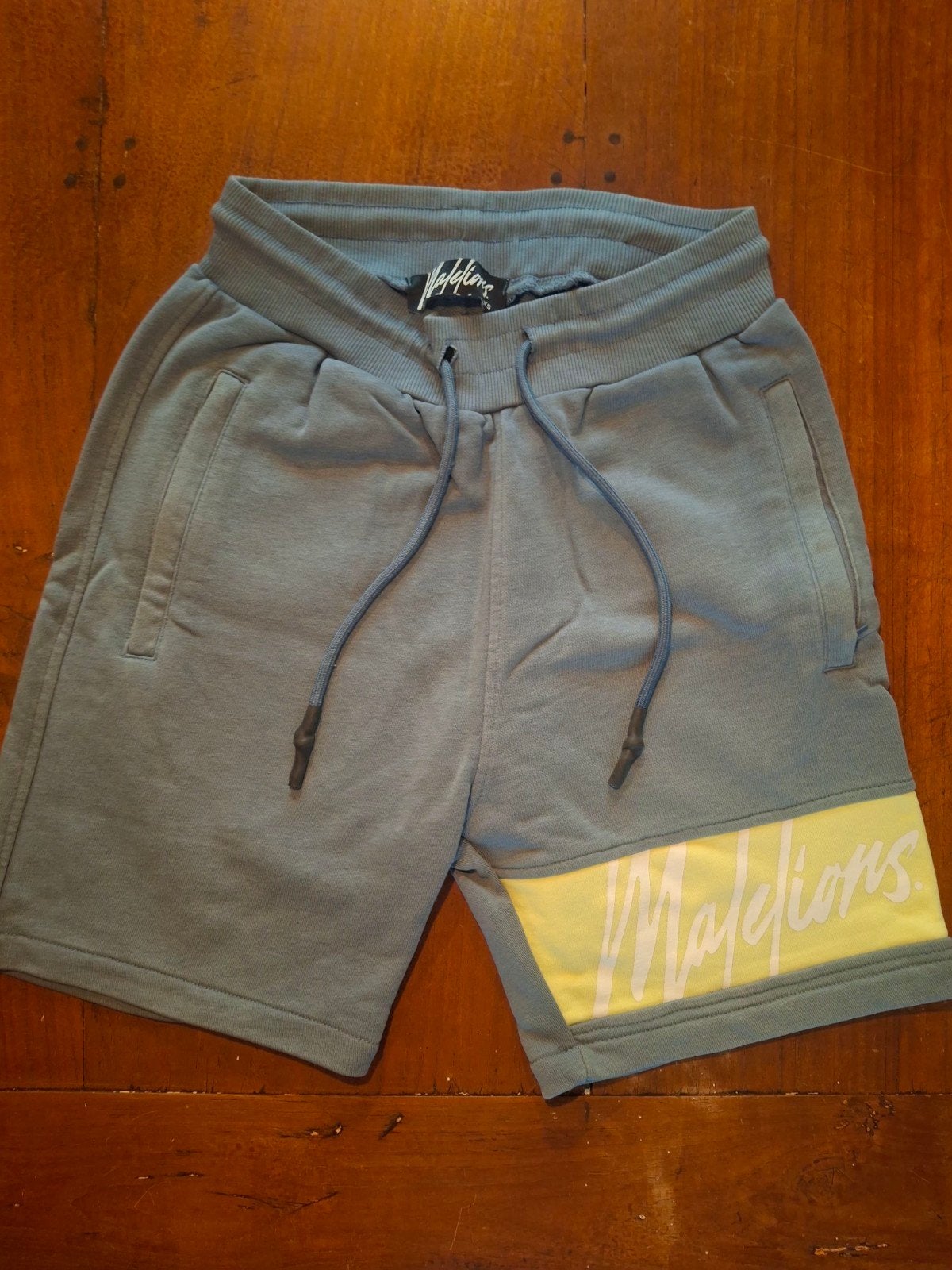 Malelions Jongens korte broek - Grijs met Geel Detail, Ophalen of Verzenden, Gebruikt, Maffions, Jongen