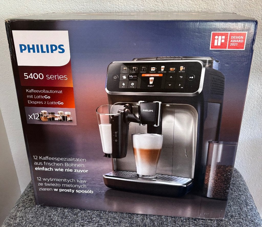 Philips 5400 serie EP5447 NIEUW in doos, 10 kopjes of meer, Afneembaar waterreservoir, Koffiemachine, Nieuw