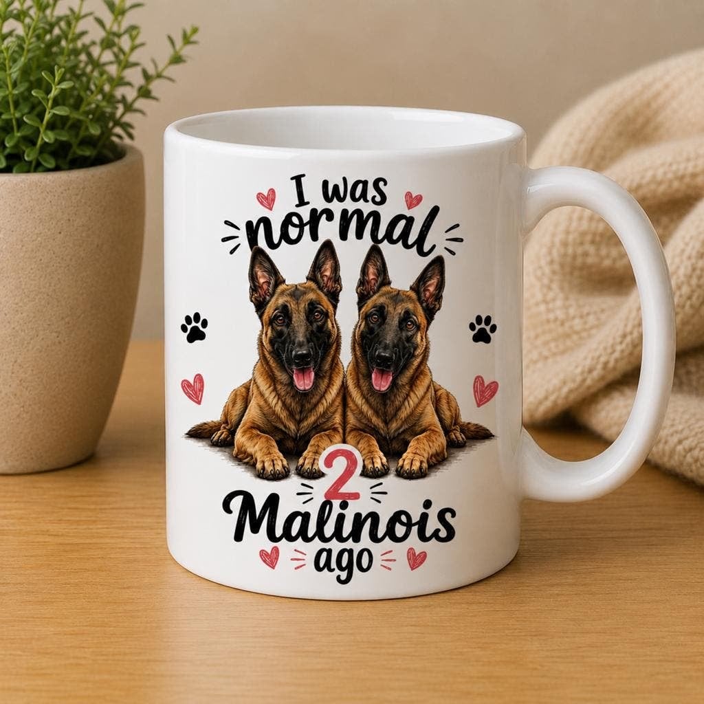 I was normal 2 Malinois ago - Mechelse Herder mok, Dieren en Toebehoren, Verzenden, Nieuw