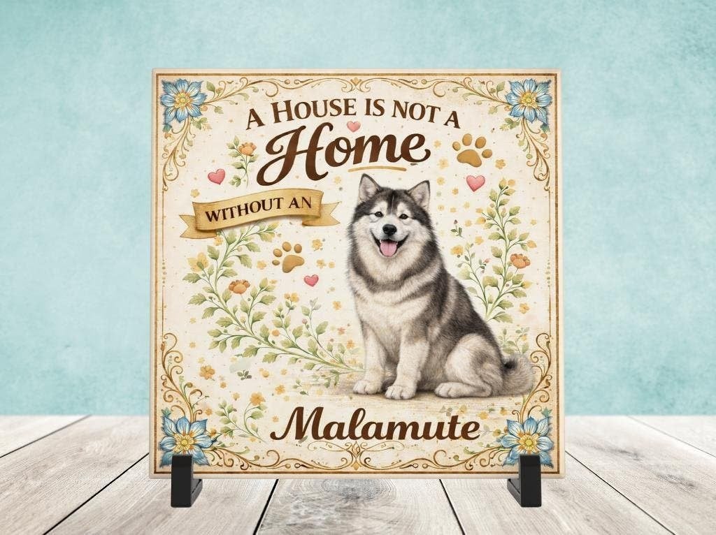 A House is not a Home Without a Malamute - Tegel, Verzenden, Nieuw