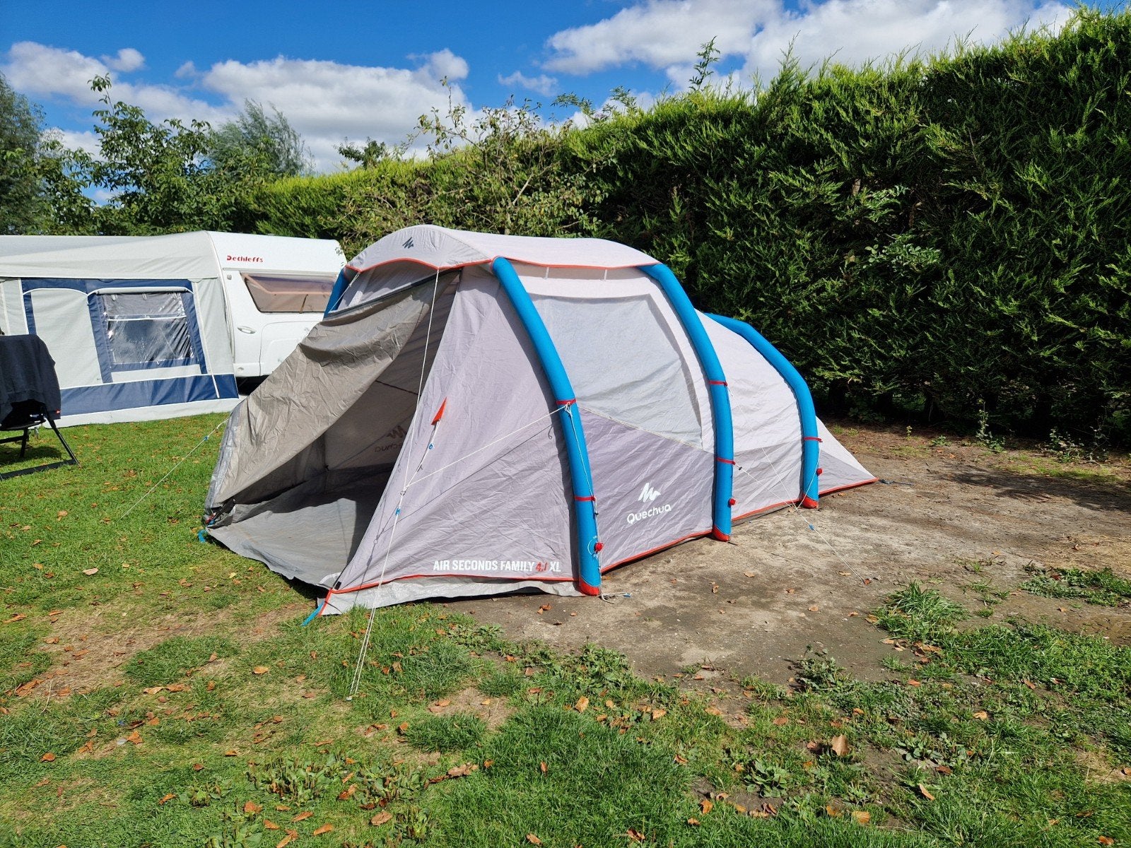 Quechua Air Seconds Family 4.1 XL opblaasbare tent, Ophalen, Gebruikt, Tot en met 4