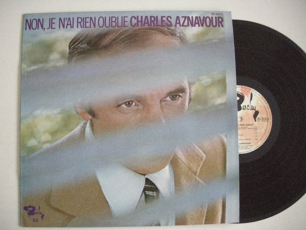 Charles Aznavour Non Je N'al Rien Oublie - LP vinyl zgan, Ophalen, Zo goed als nieuw, 12 inch, LP