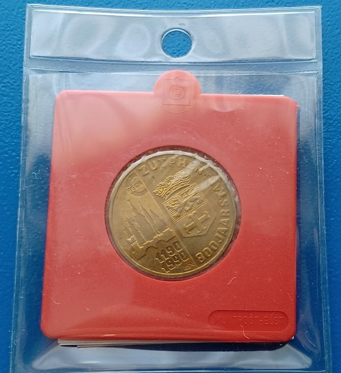 1 Ecu der Nederlanden 1990 - Zutphen 800 JAAR STAD, Postzegels en Munten, Verzenden, Overige materialen, Nederland