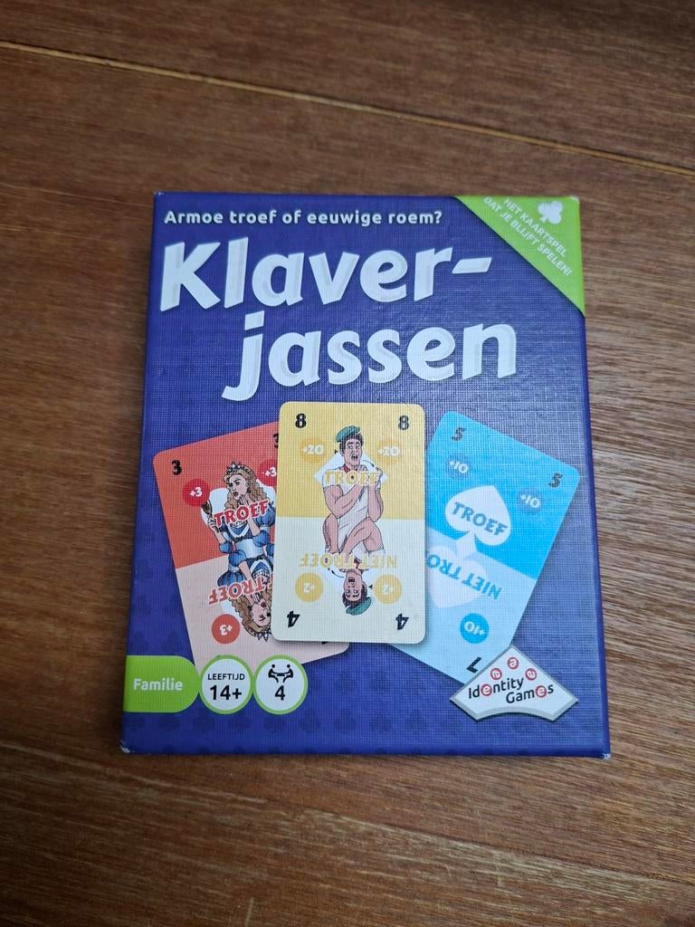 Klaverjassen spel - Zo goed als nieuw in doos, Drie of vier spelers, Ophalen of Verzenden, Zo goed als nieuw