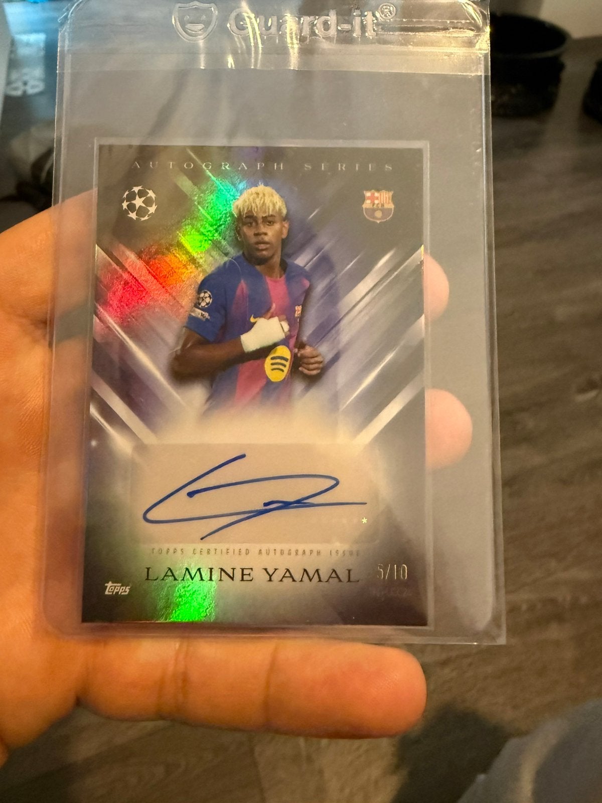 Lamine yamal auto kaart zeer zeldzaam /10, Ophalen of Verzenden, Zo goed als nieuw, Plaatje