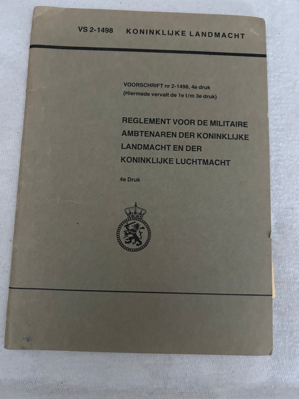 Reglement Militaire Ambtenaren Landmacht & Luchtmacht, Ophalen of Verzenden, Tweede Wereldoorlog, Gelezen, Landmacht