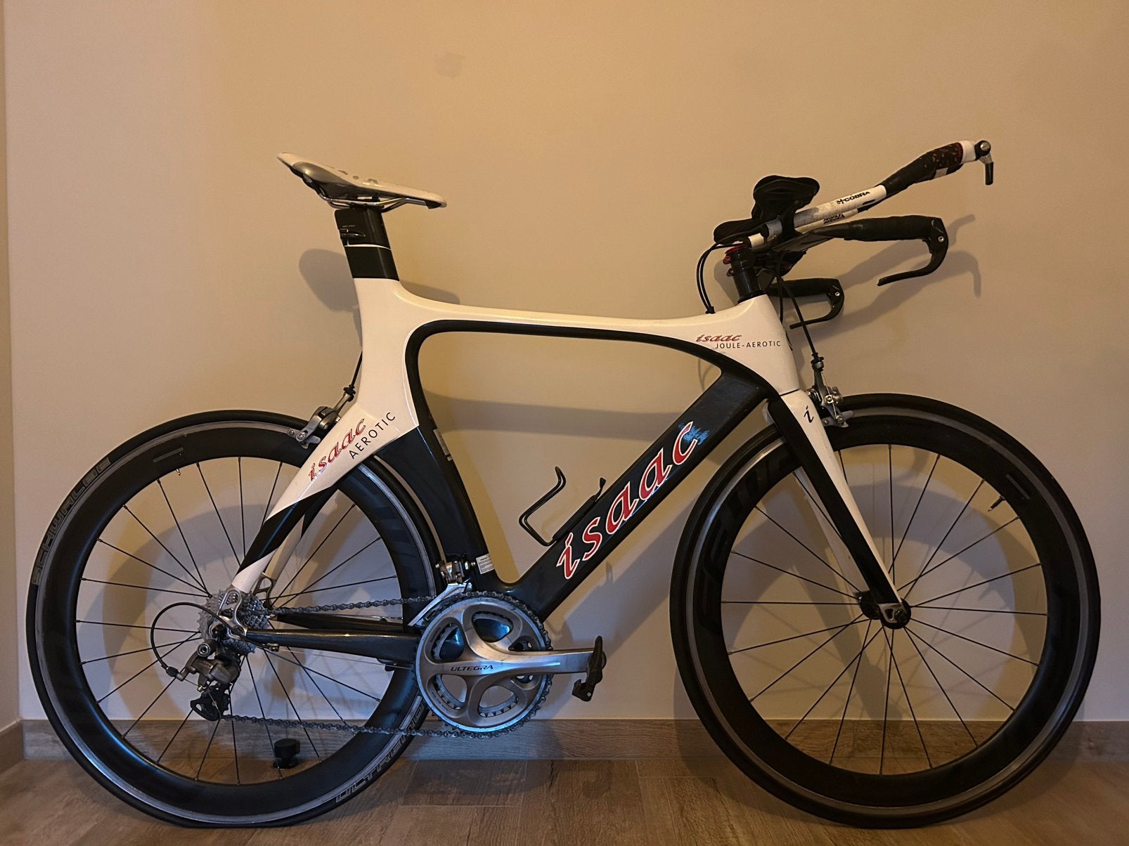 Triathlonfiets ISAAC, inclusief FFWD F6R wielen, Overige merken, Gebruikt, Carbon, Velgrem