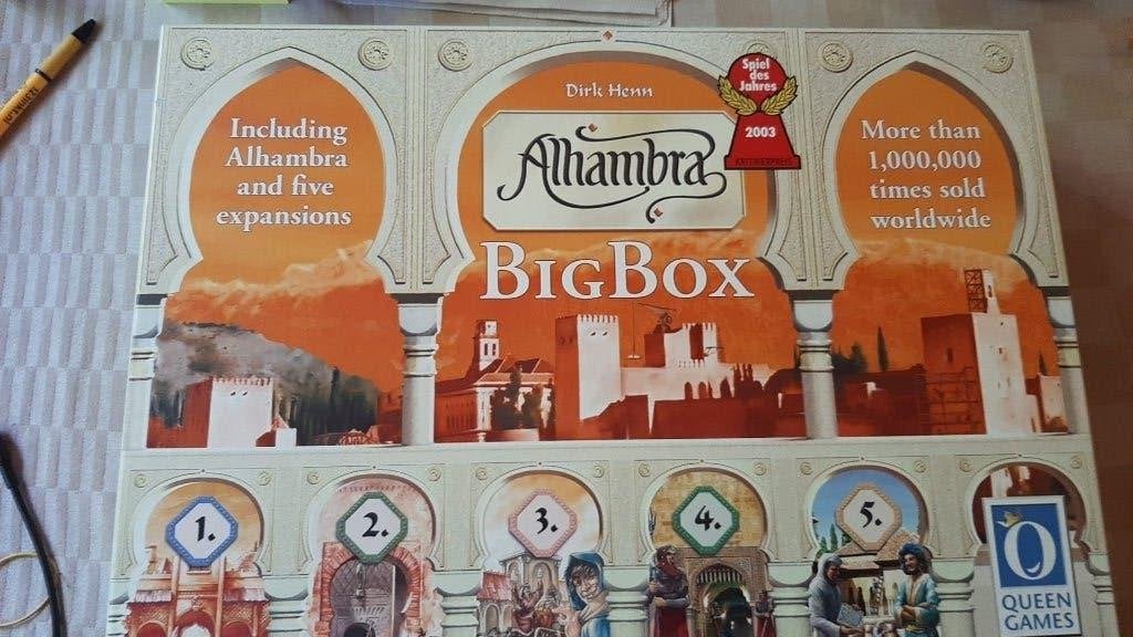 Bordspellen big box Alhambra basis + uitbreidingen Queen, Hobby en Vrije tijd, Een of twee spelers, Ophalen of Verzenden, Nieuw