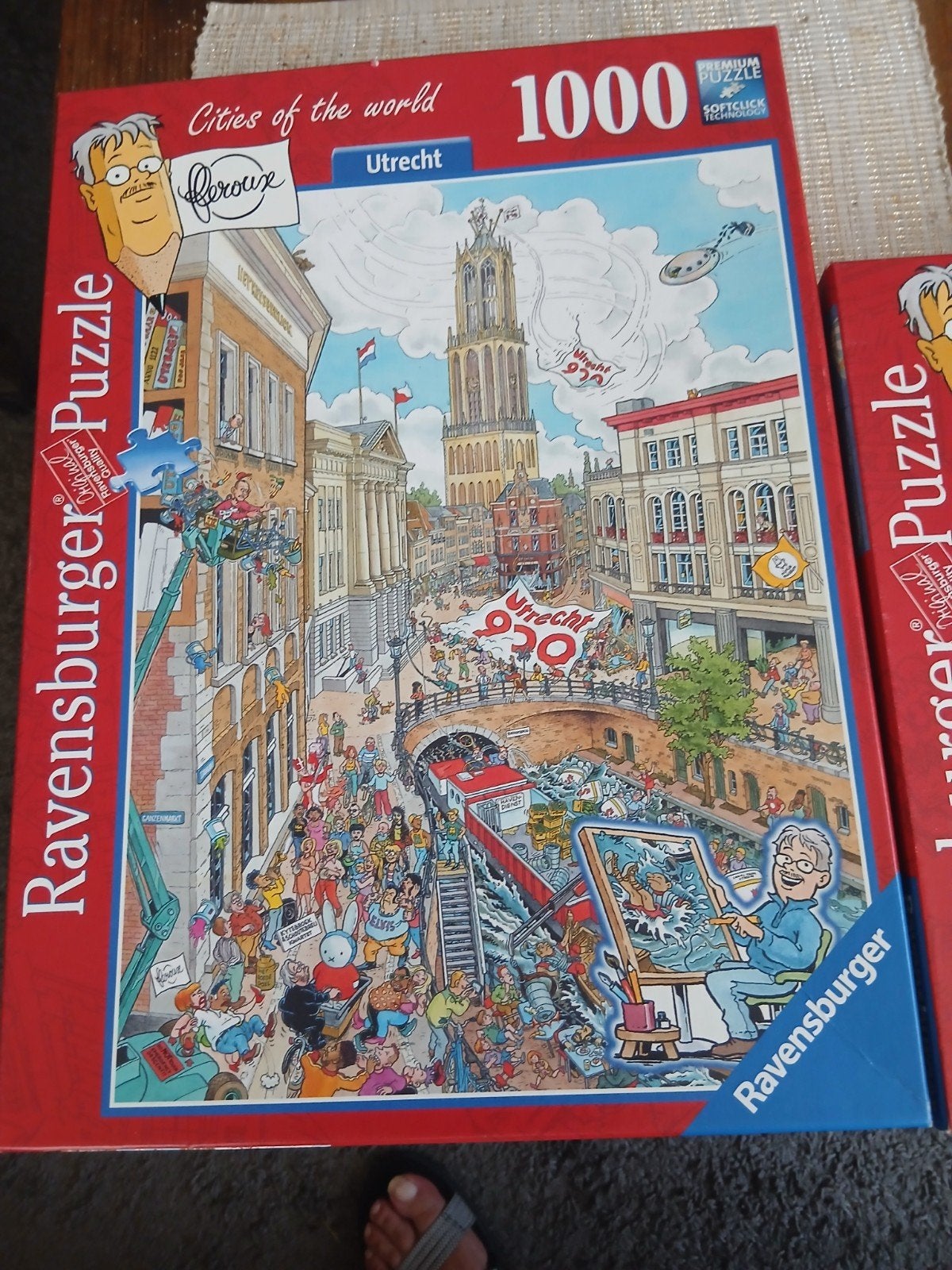 4 ravensburger puzzels 1000 stukjes Cities of the world, Ophalen of Verzenden, 500 t/m 1500 stukjes, Gebruikt, Legpuzzel