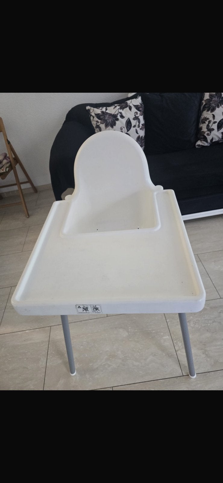 Ikea kinder eetstoel, Ophalen, Zo goed als nieuw, Kunststof