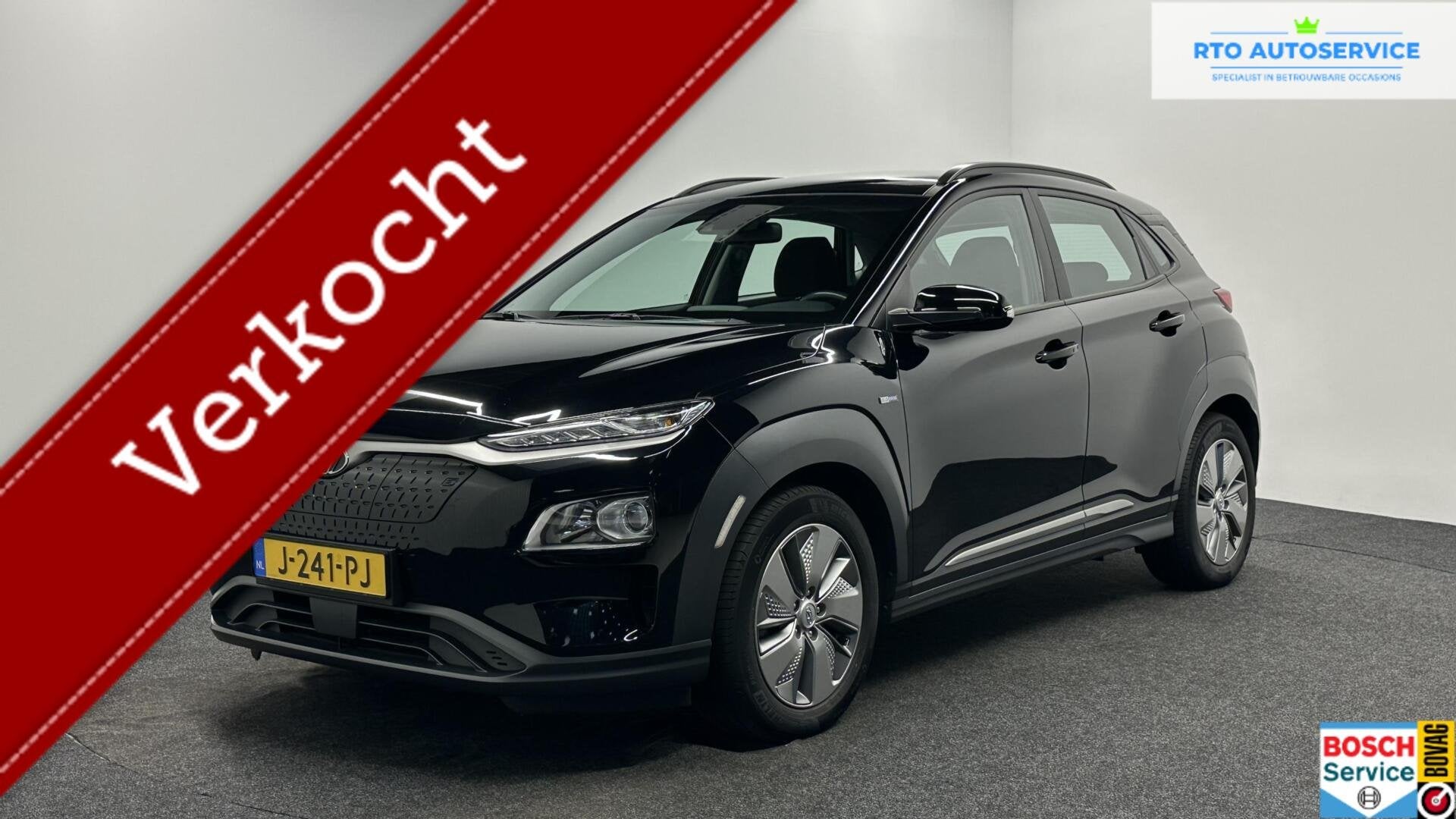Hyundai Kona EV Comfort 64 kWh 3 Fase 100% SOH Warmtepomp CA, Auto's, Hyundai, Stof, Gebruikt, Met garantie (alle), Zwart
