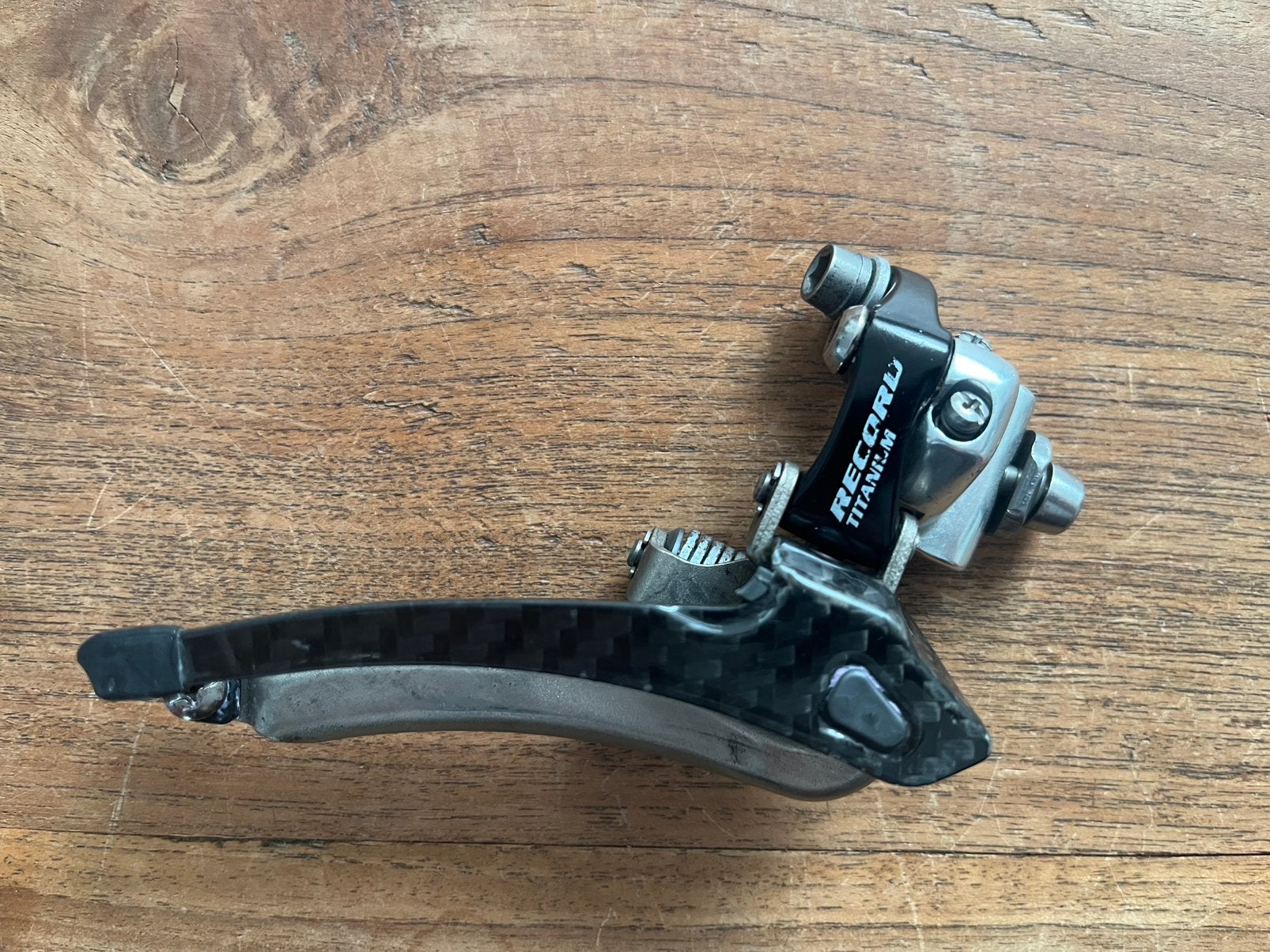 Campagnolo Record titanium aanlas voor derailleur 10sp gebr., Fietsen en Brommers, Fietsonderdelen, Gebruikt, Ophalen of Verzenden