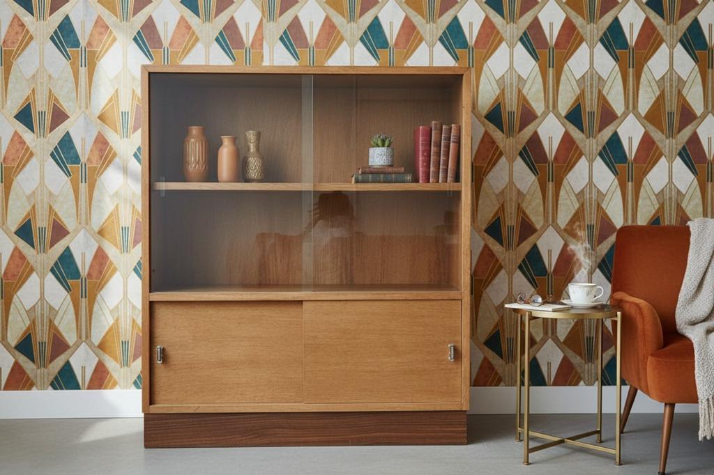 Art deco kastje Vitrinekastje boekenkastje., Antiek en Kunst, Antiek | Meubels | Kasten, Ophalen