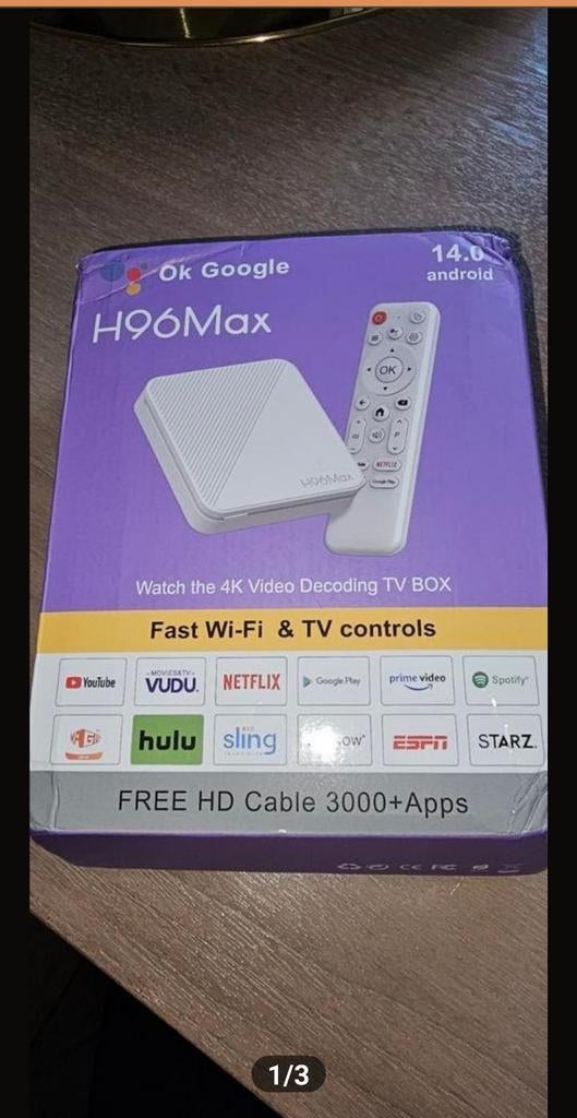 H96 Max 4K Video Decoding TV Box Android 14.0, Ophalen of Verzenden, Nieuw, HDMI, Zonder harde schijf