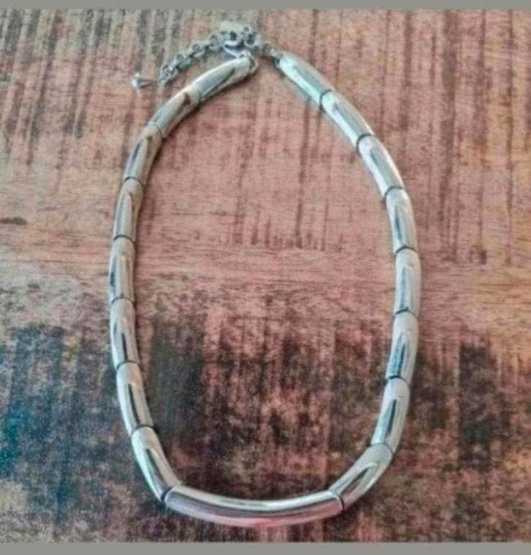 Prachtige Monet ketting 41 cm jaren 60, 3x verzilverd., Sieraden, Tassen en Uiterlijk, Ophalen of Verzenden, Zo goed als nieuw