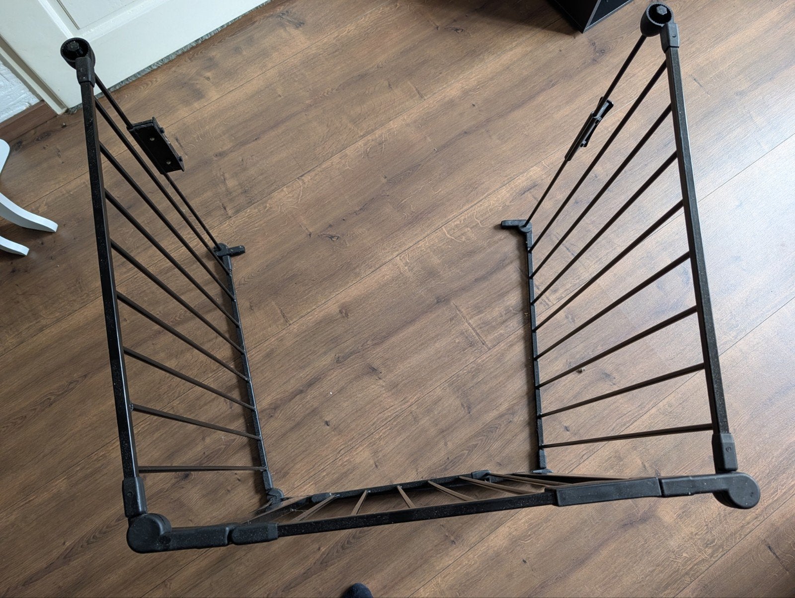 Zwart metalen veiligheidshekje, verstelbaar, Ophalen, Gebruikt, Klemhekje, Metaal of IJzer