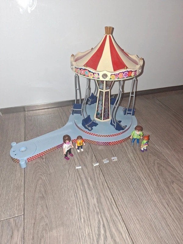 Playmobil kermis draaimolen, breakdance en ijsco/snoepkraam, Ophalen of Verzenden