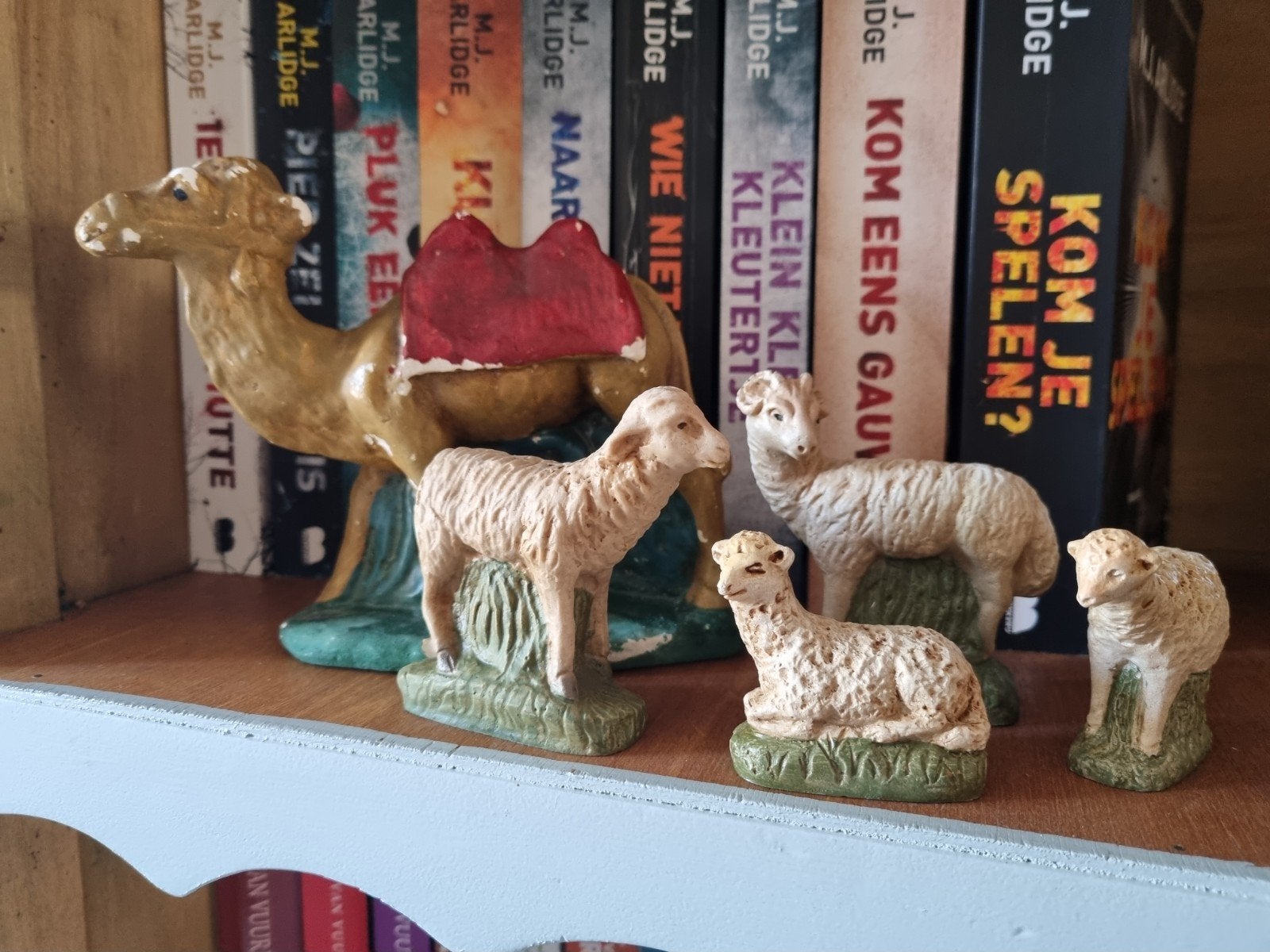 Gipsen schaapjes en 1 bok, Ophalen of Verzenden