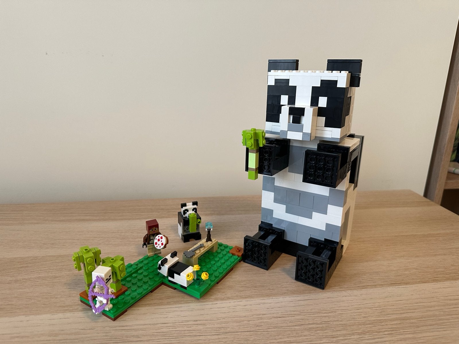 LEGO Minecraft 21245 – Het Pandahuis (100% compleet), Kinderen en Baby's, Ophalen of Verzenden, Gebruikt