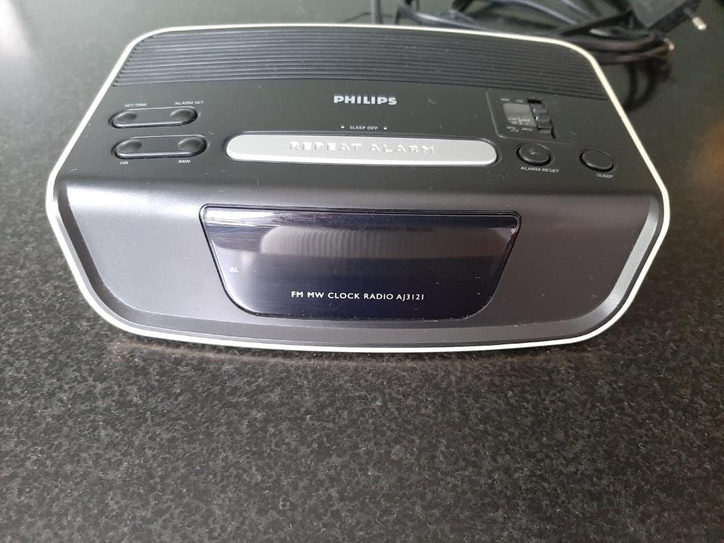 Klok- Wekkerradio Philips, Witgoed en Apparatuur, Wekkers, Ophalen of Verzenden