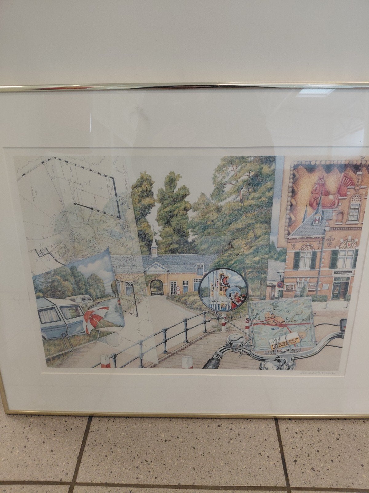 Paul Bruins - Diverse Bovag, 1950 - 1999, Landschap, Lithografie, Gesigneerd