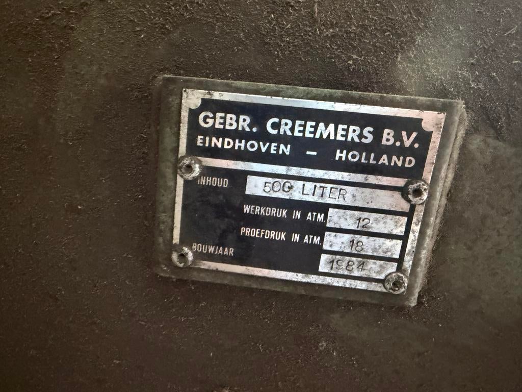 Creemers Compressor 500 Liter - Robuust en Betrouwbaar, Doe-het-zelf en Verbouw, Compressors, Gebruikt, 10 bar of meer, 100 liter of meer