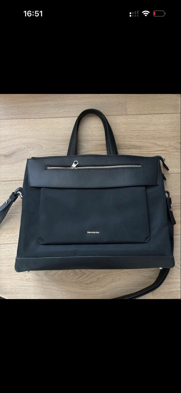 Samsonite Laptoptas/Schoudertas Zwart - Zo goed als nieuw, Ophalen of Verzenden, Zo goed als nieuw, Zwart, Schoudertasje