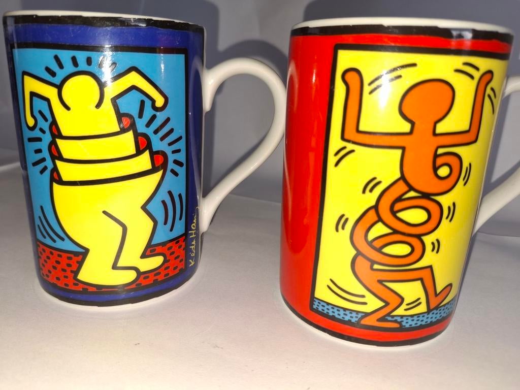 Keith Haring mokken, Ophalen of Verzenden, Overige materialen, Overige stijlen, Kop(pen) en/of Schotel(s)