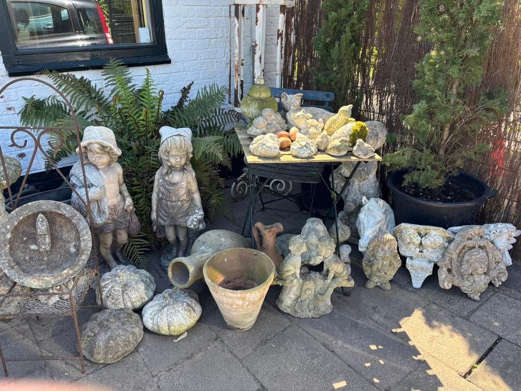 Diverse betonnen tuinbeelden, Tuin en Terras, Tuinbeelden, Ophalen, Gebruikt, Beton, Dierenbeeld