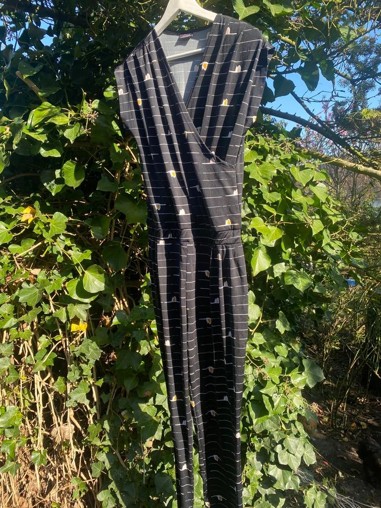 Mooie nieuwe jumpsuit met zwanen Froy & Dind mt L, Verzenden, Nieuw, Maat 42/44 (L), Zwart