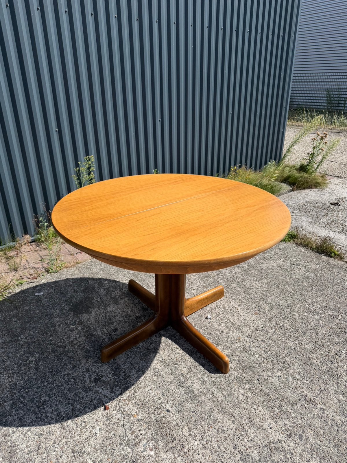 Vintage eettafel casala uitschuifbaar rond ovaal, Ophalen, Gebruikt, 100 tot 150 cm, C