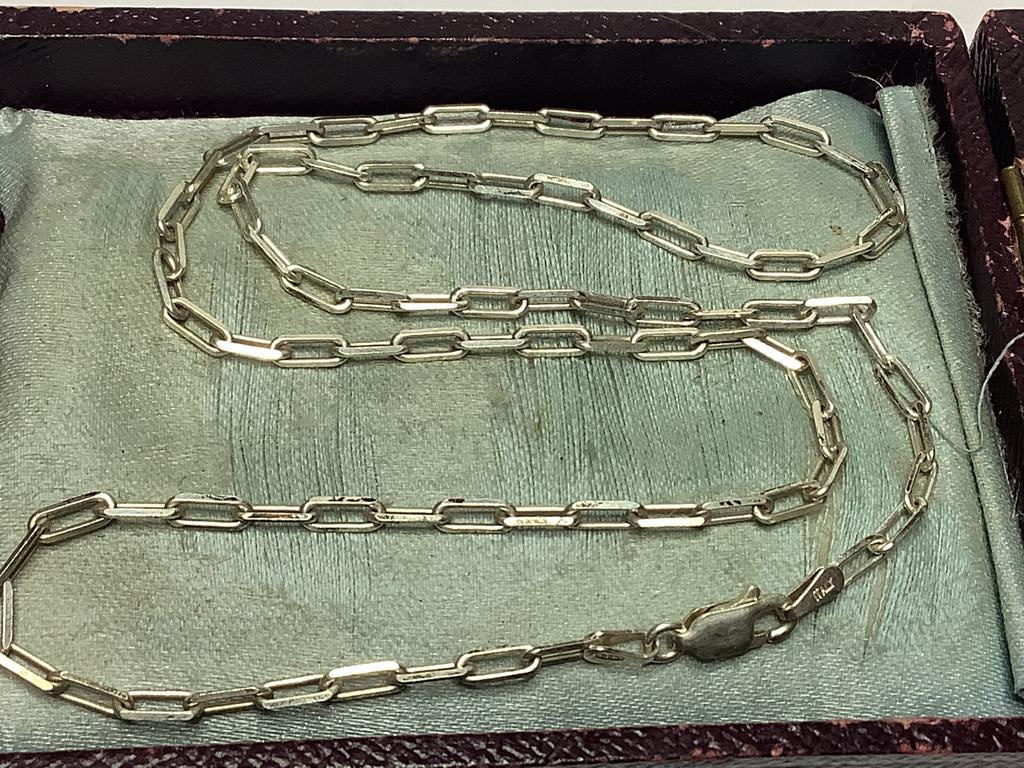 STEVIGE 925 ZILVER SCHAKEL KETTING, Sieraden, Tassen en Uiterlijk, Antieke sieraden, Verzenden, Zilver, Ketting