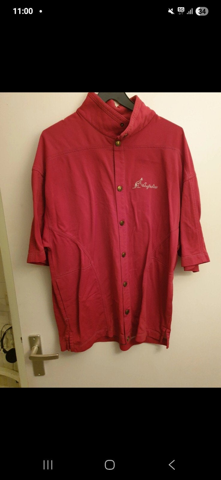 Australian rood shirt met korte mouwen, Ophalen, Gedragen, Australian