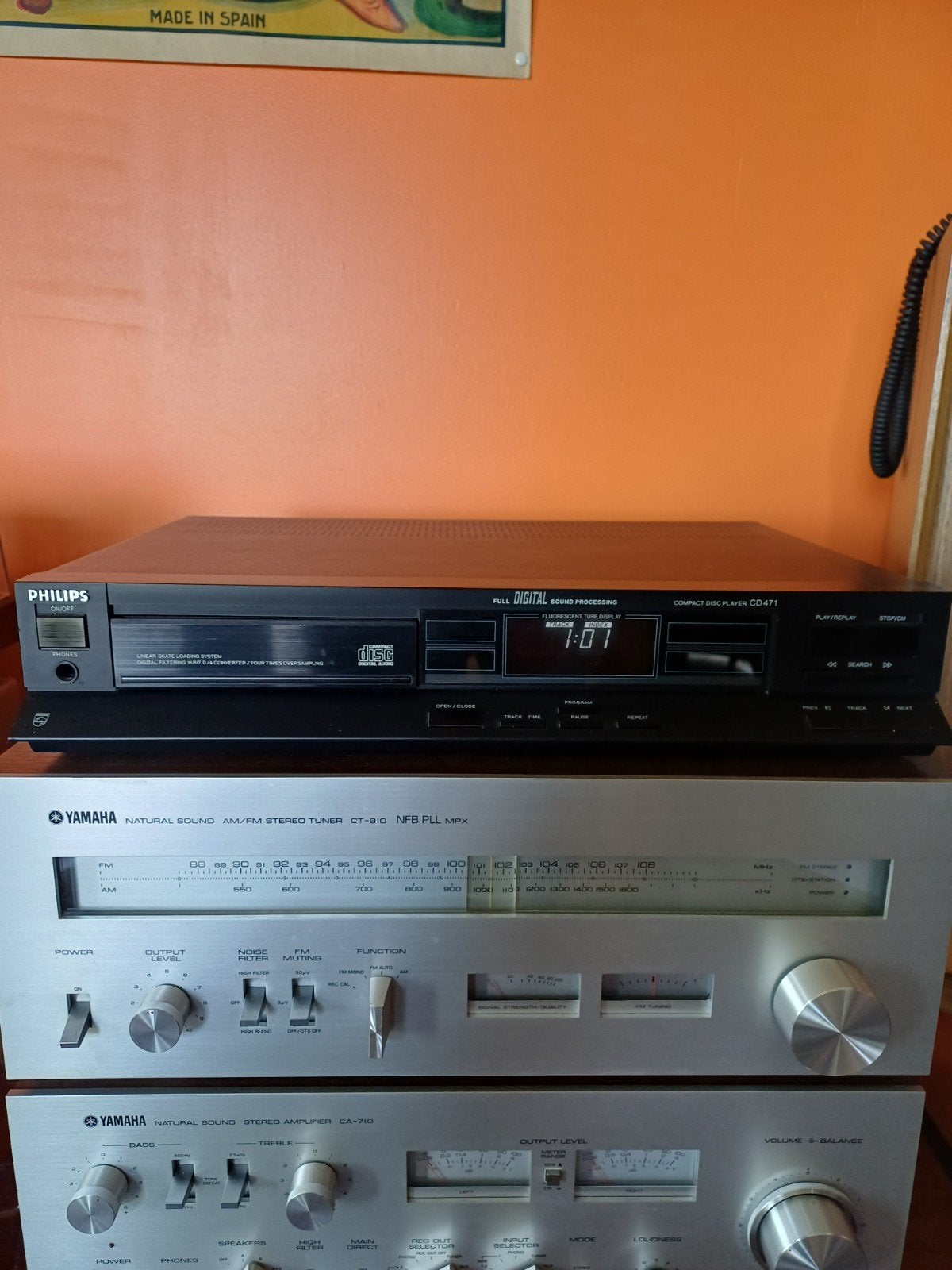 Philips CD 471 CD Speler - Jaren '80 Vintage Audio, Ophalen of Verzenden, Gebruikt, Philips