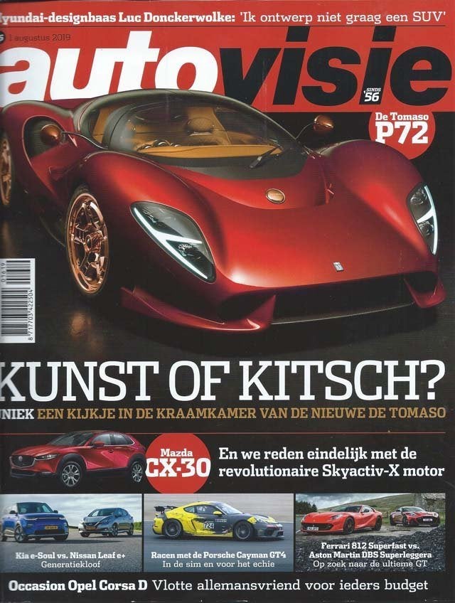 Autovisie 16 2019 : Mazda CX-30 - Puch Haflinger - De Tomaso, Ophalen of Verzenden, Gelezen, Algemeen