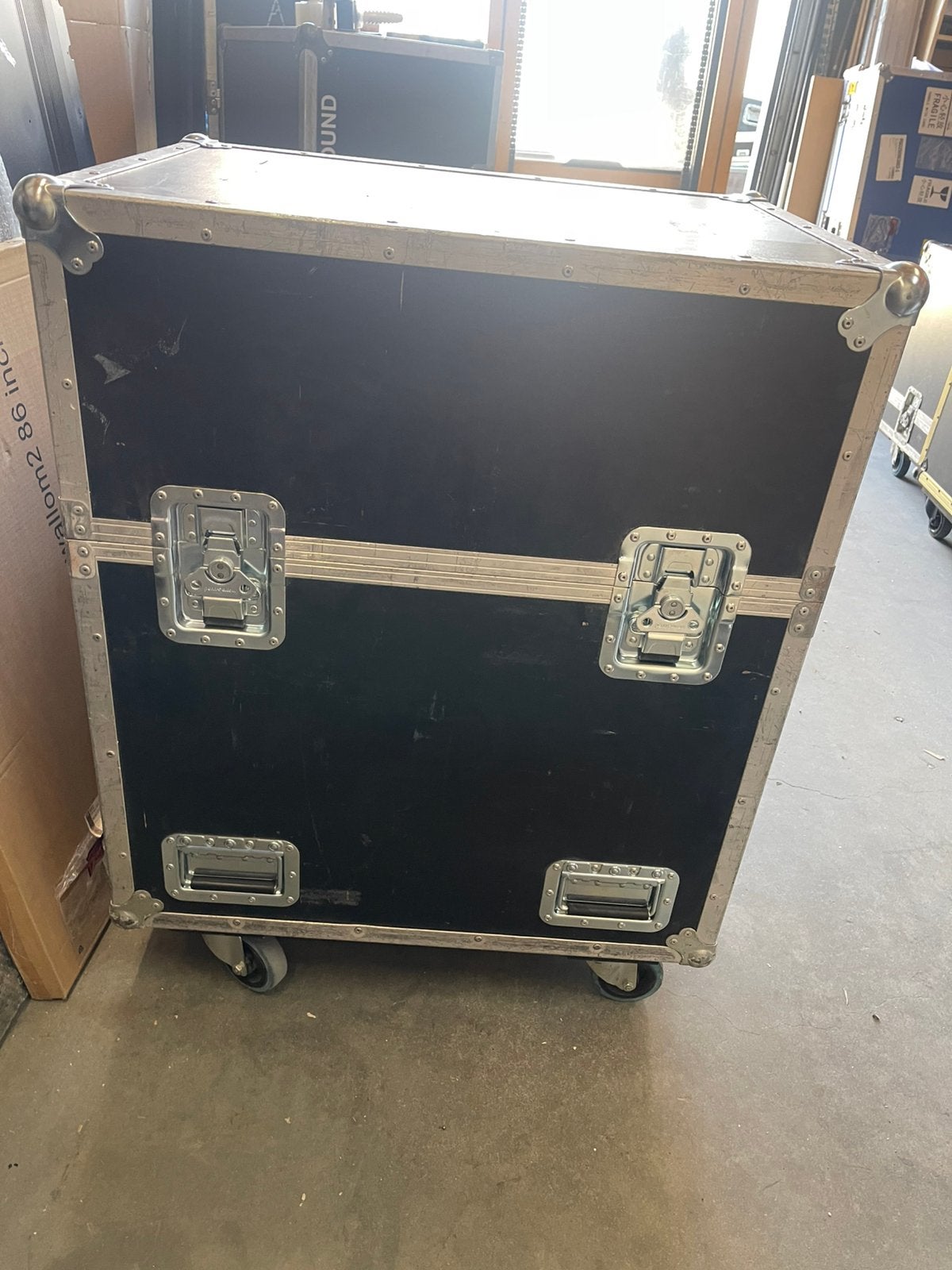 PRO FLIGHTCASE 72x52cm 51+28cm Hoog Stolpcase 2Vakken Wheels, Ophalen, Gebruikt, Overige instrumenten, Flightcase