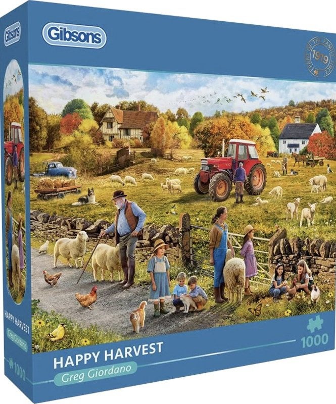 Gibsons - Happy Harvest - 1000 stukjes, Ophalen of Verzenden, 500 t/m 1500 stukjes, Nieuw, Legpuzzel