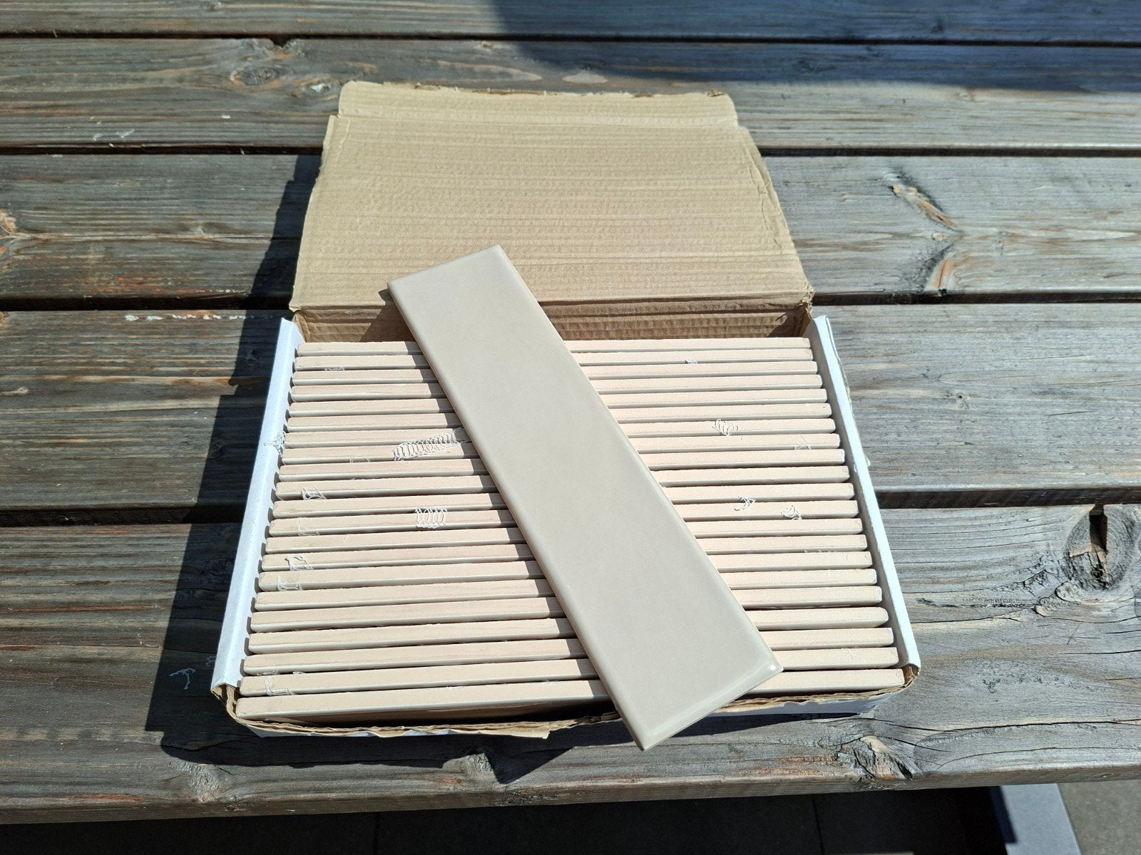 WOW Grace Sand Gloss wandtegels 7.5x30 cm (ca. 20 stuks), Ophalen, Nieuw, Minder dan 20 cm, 20 tot 40 cm