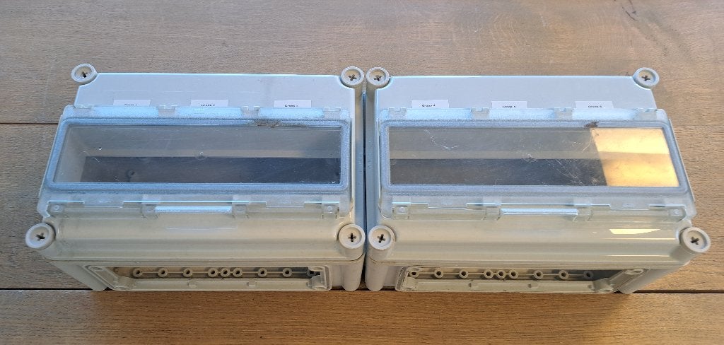Groepenkast geschakeld 2 x 12 modules met klep (1x), Gebruikt, Onbekend, Ophalen of Verzenden, Onbekend