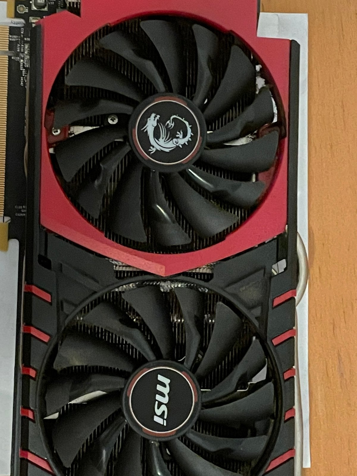 MSI 970GTX (Nvidia) 4GB. DEFECT, Computers en Software, Videokaarten, Ophalen
