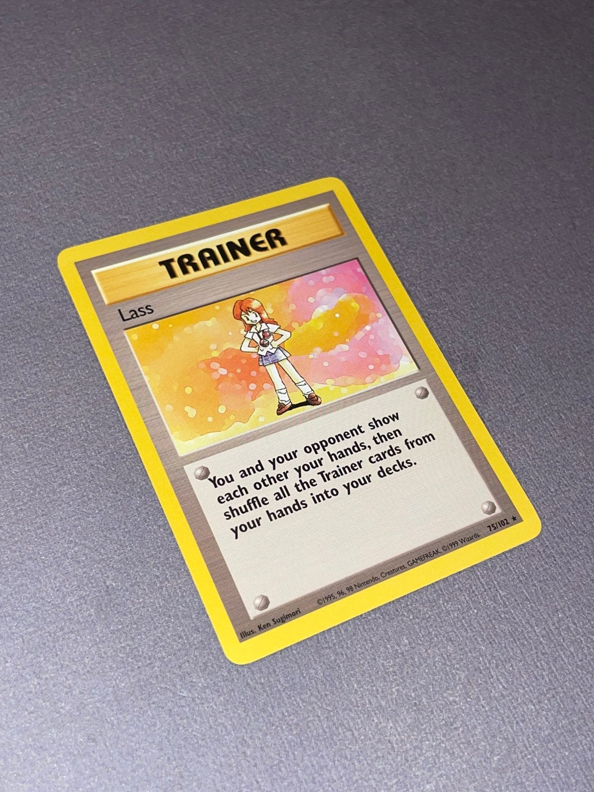 Pokemon Lass 75/102 Base Set Trainer, Ophalen of Verzenden, Zo goed als nieuw