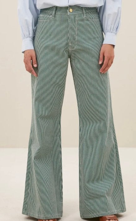 By Bar stripe broek groen M, Verzenden, Maat 38/40 (M), Groen, Lang