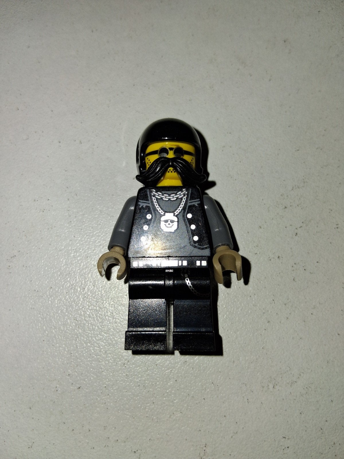Lego Minifiguur Biker met Wolf Vest en Snor(cty1485), Ophalen of Verzenden, Gebruikt, Minifiguur, Lego