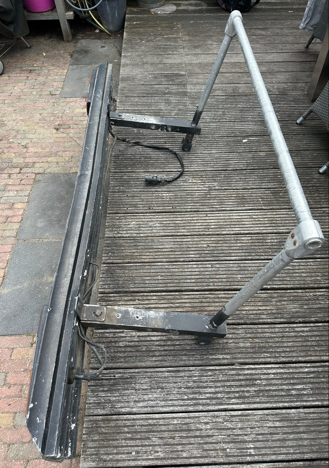 Fiets/motordrager voor op beugel - VW T3 / Fiat Ducato, Ophalen, Gebruikt, Achterklepdrager