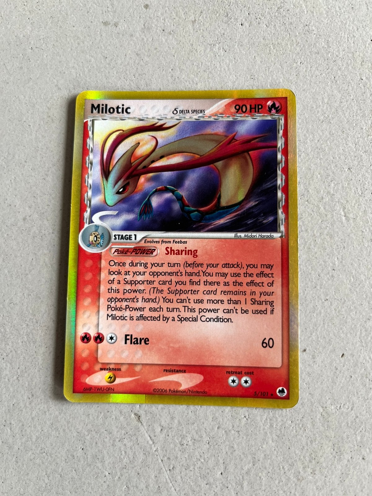 Pokemon Milotic 90HP, Ophalen, Zo goed als nieuw, Losse kaart