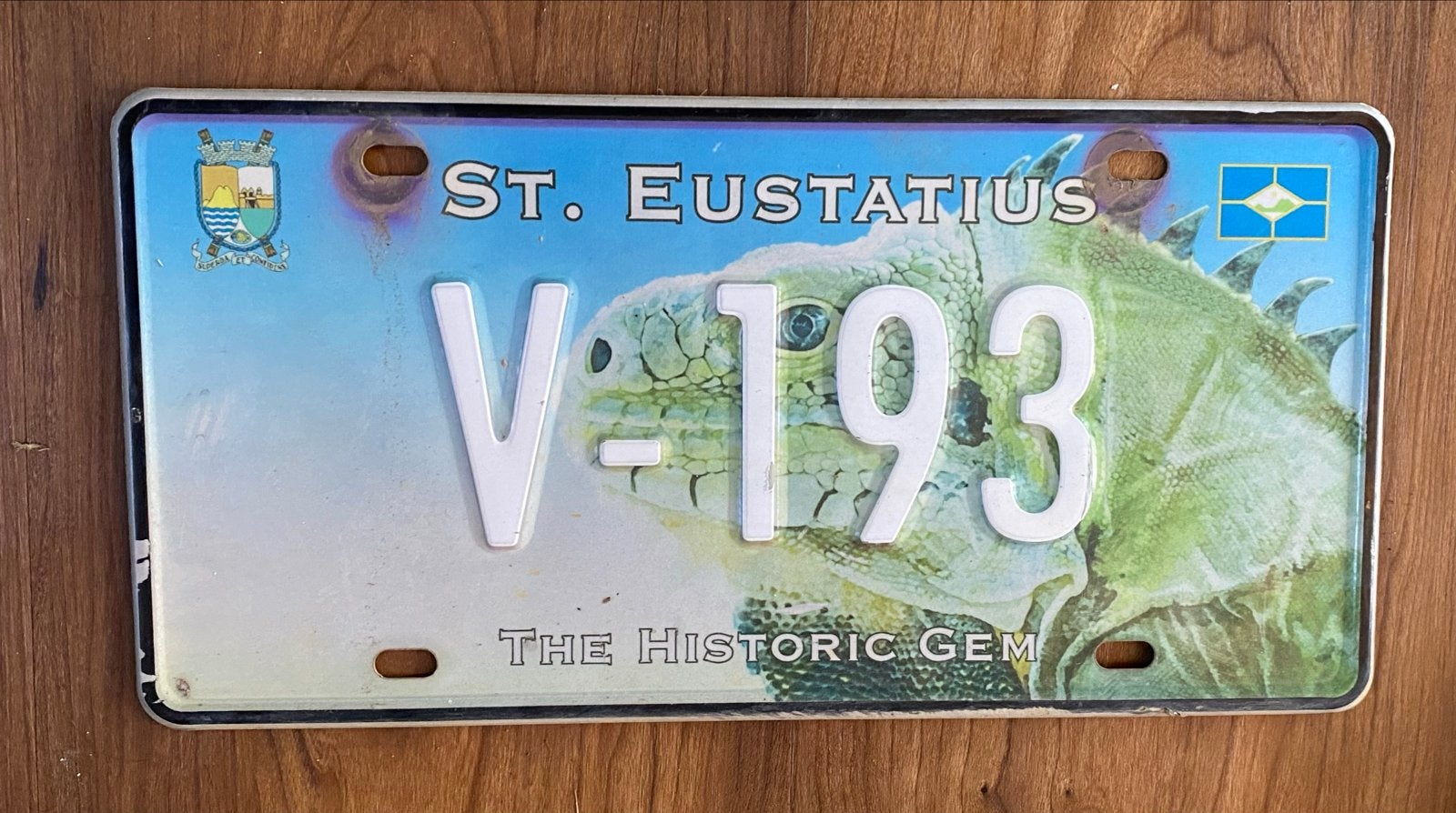 Kentekenplaat St. Eustatius (Statia) - Nederlandse Antillen, Ophalen of Verzenden, Gebruikt