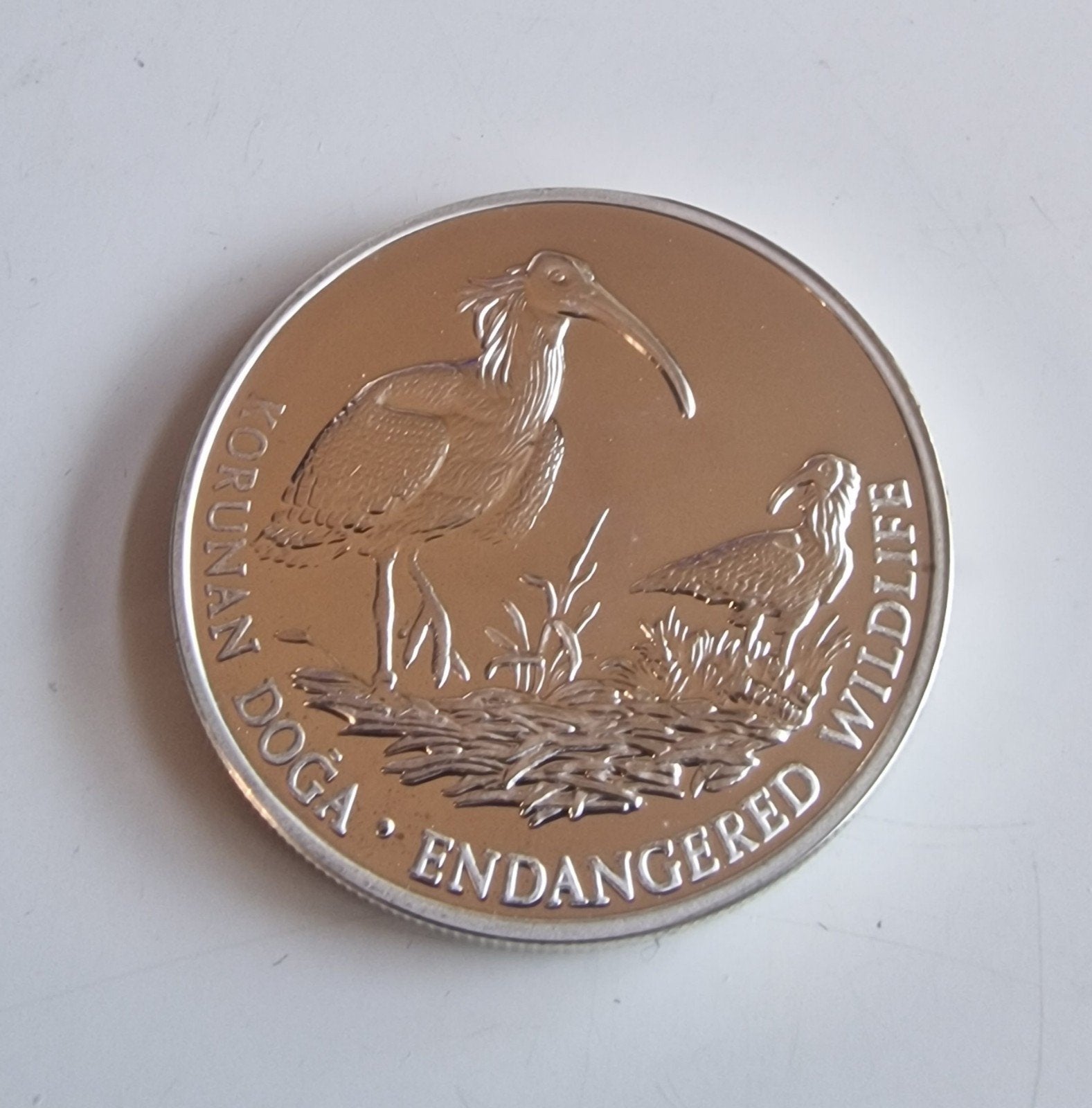 Endangered-Wildlife IBIS BIRD 1994., Postzegels en Munten, Ophalen of Verzenden, Zilver